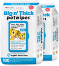 Petwipes – Big 'N Thick Extra Large Pet Wipes for Dogs and Cats – Cleans Face, Ears, Body and Eye Area – Super Convenient, Ideal for Home or Travel